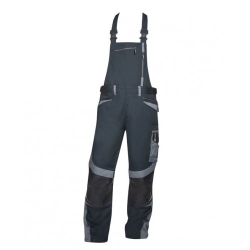 Pánske pracovné nohavice s náprsenkou ARDON R8ED+, čierno-sivá 